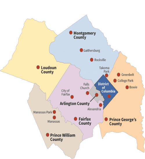 Map of the National Capital Region